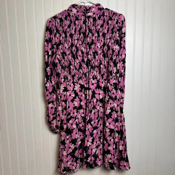 Kate Spade pink wallflower smocked long sleeve dress size 16 runs small - Picture 10 of 10